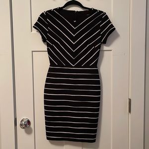 Black & White Striped Mini Dress